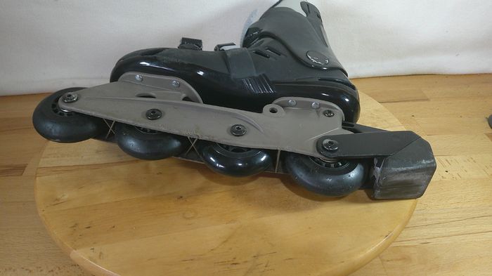Bauer MVB Inline Skates Rollerblades Black/Yellow Junior / Small AdultUK 3 EU 36 Retro