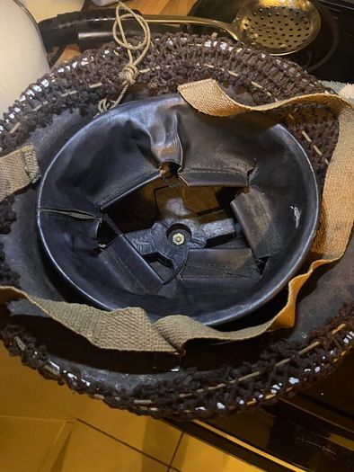 Untouched 1940 WW11 British MKII war helmet