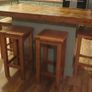 Rustic kitchen island with triple overhang Image 9