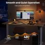 140 x 60 cm Standing Desk, Electric Height Adjustable Desk with 2 Hooks Image 7
