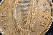 IRISH 1939 silver shilling