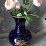 Rare 22K Gold Limoges Castel Porcelain Cobalt Blue Vase Image 2
