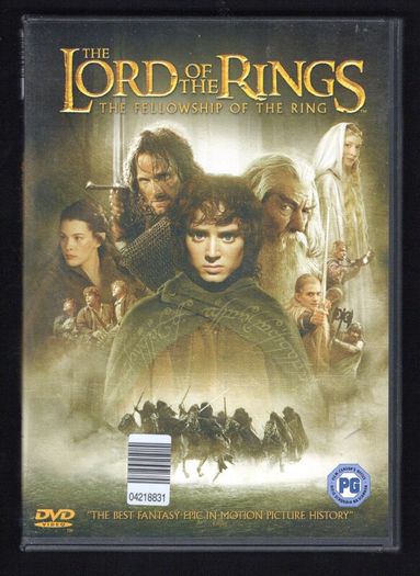Lord Of The Rings Fellowship Of The Ring DVD Movie. Staring Elijah Wood, Sean Bean  and Viggo Mortensen