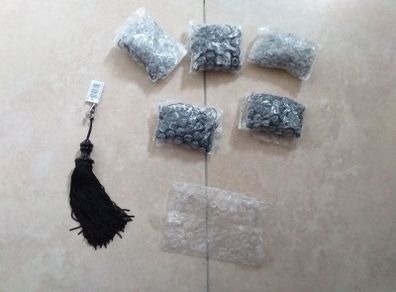 Black Clip On Tassels