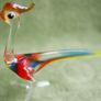 Vintage Murano Rooster Figurine, Miniature Blown Glass Sculptures, Glass Art. Image 2