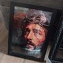 "Jesus Sacrifice For US All" A4 Framed Image 2