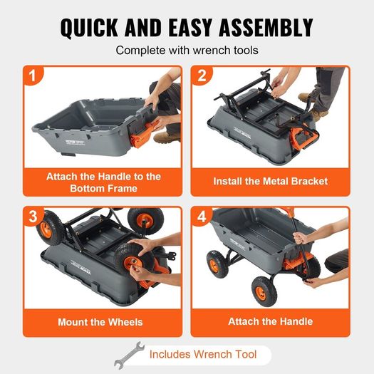 Garden Dump Cart 800 lb Capacity