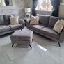 3 piece sofa 3 seater 2 seater n puff grey Image 6