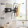 SALE | TV Wall Bracket for Most 37 to 75 Inch 4K LED & OLED TVs up to 45kg, TV Bracket with Dual Articulating Arms, Swivel, Extension & Tilt, TV Wall Mount with Max VESA 600x400mm Image 3