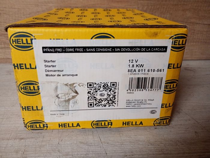 Hella Starter for Seat - Skoda - VW, hella 8ea011610561