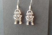 tiny robot earrings