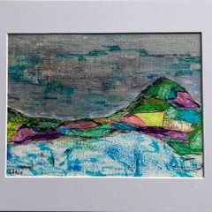 Original art landscape mountains original Art painting contemporary Irish Art abstract painting