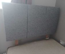 Single bed and headboard