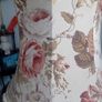 large vintage fringed rose print lampshade Image 6