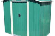 Garden Storage Shed Green Metal 204x132x186 cm