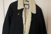 Women's Denim Fur Lined Jacket Size 10