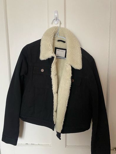 Women's Denim Fur Lined Jacket Size 10