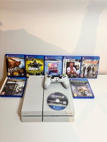 PS4 Glacier White 500gb with 8 Games