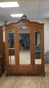 French Oak Armoire / Wardrobe
