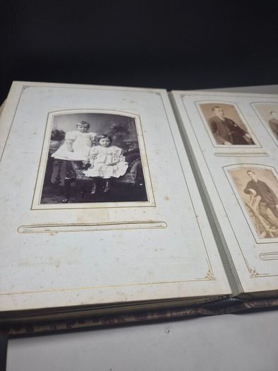 Antique Victorian / Edwardian Photo Album with Original Photographs