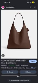 Brown Leather Coach Bag