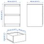 Chest of 2 drawers, bedside unit white stained oak veneer. Image 3