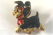 Vintage happy puppy brooch