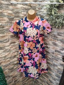 Vintage 1960s mini floral shift tunic dress Postage included