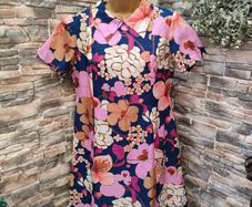 Vintage 1960s mini floral shift tunic dress Postage included