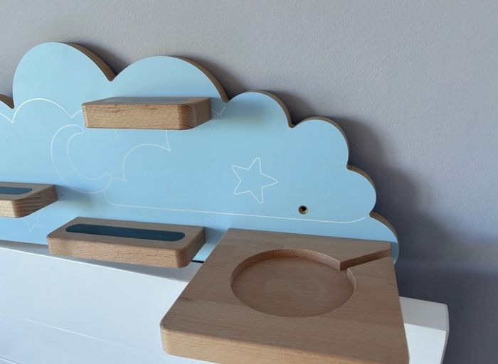 Blue Cloud Wooden Shelf for Toniebox and Tonies