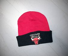 FREE POST 1990s Chicago Bulls Starter NBA  Basketball USA United States of America  Illinoise Retro Hip Hop Beanie Wool