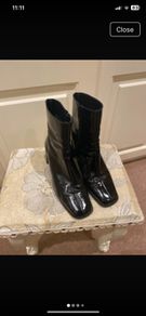 Office patent leather ankle boot size 6 - worn once