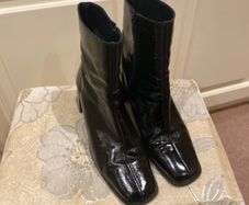 Office patent leather ankle boot size 6 - worn once