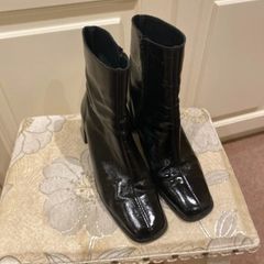 Office patent leather ankle boot size 6 - worn once
