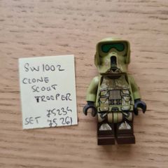 lego sw1002 clone scout trooper, set 75234, 75261
