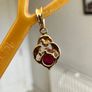 18K gold natural ruby pendant Image 2