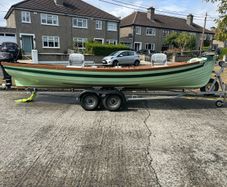 lake boat, 15hp engine and trailer