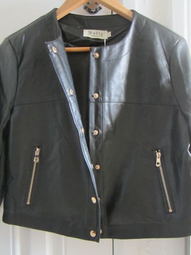 Soft Black Faux Leather Jacket - BNWT