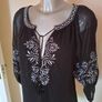 Joanna Hope black embroidered  Peasant Blouse size UK10 EU38 Postage included Image 4