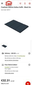 5m x 300mm Black soffit boards x 2