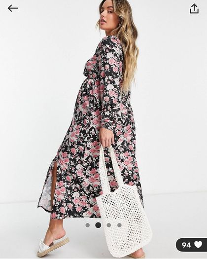Misguided NEW maternity dress floral UK10