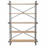 Bookcase Solid Firwood and Steel 120x42x180 cm Image 7