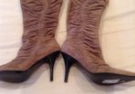 Knee High Dusty Pink Suede Boots size 6