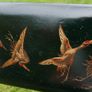 Antique Oriental Lacquered Hand Painted Box  Library Desk Bedroom Romantic Jewelry Box Trinkets 13,5" X 3,5" X 2" Image 7