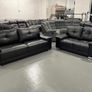 Hanson Fullback Leather Sofa Set Image 10
