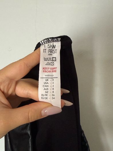 Sexy Faux Leather mini skirt; S size; UK manufactured
