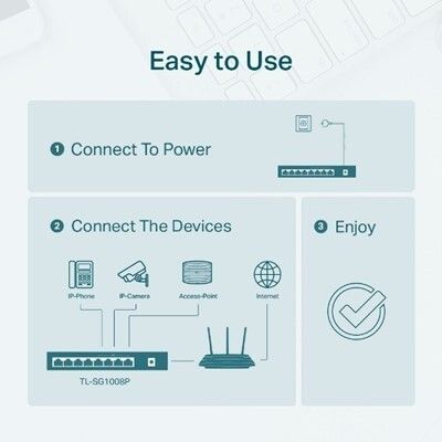 8-Port Gigabit Desktop Switch with 4-Port PoE
