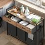 Laundry Basket, 3 Compartments Laundry Hamper 150L, 3 Drawers Image 3