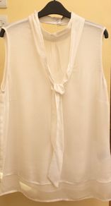 Size 14 Ladies Cream Sleeveless Top