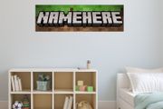 Minecraft Name printed picture for Kids room personalised minecrafter wall decor